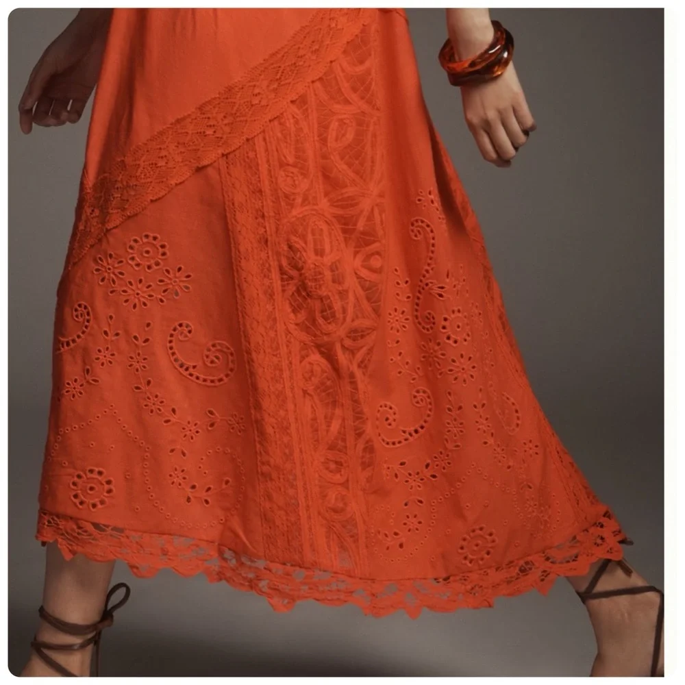 NWT Anthropologie Halter Cutwork Lace Dress, XS - Picture 7 of 17